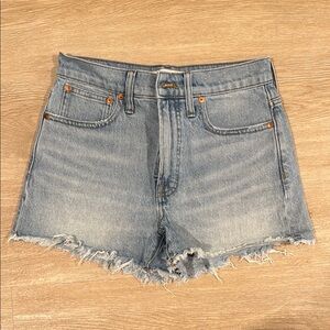 Madewell Perfect Jean shorts (3” inseam) raw hem